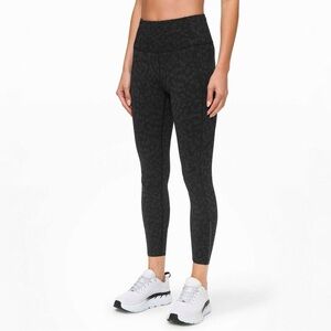 Lululemon Fast and Free Tight II 25” Non-Reflective Nulux Formation Camo Deep